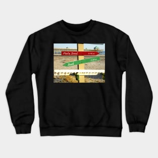 To the Beach by Jan Marvin Crewneck Sweatshirt